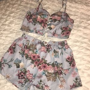 Two piece floral set